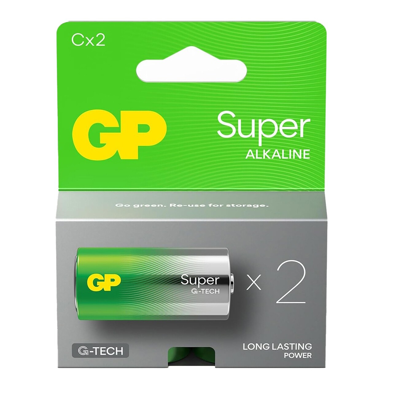 Batteri GP Super Alkaline C 2-pak - 2 stk/pk