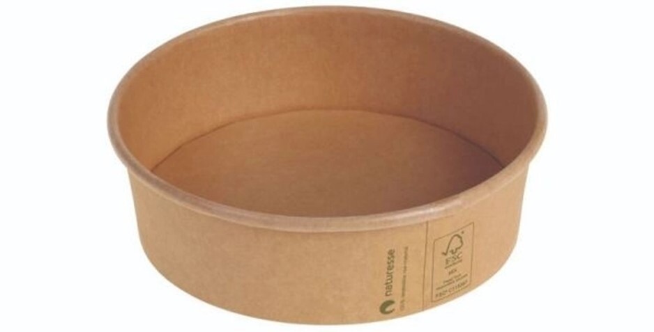 Salatskål Naturesse 500ml Ø150xH30mm Pap/PLA Brun - 6 pk x 50 stk/krt