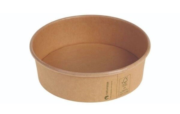 Salatskål Naturesse 690ml Ø150x60mm Pap/PLA Brun - 6 pk x 50 stk/krt