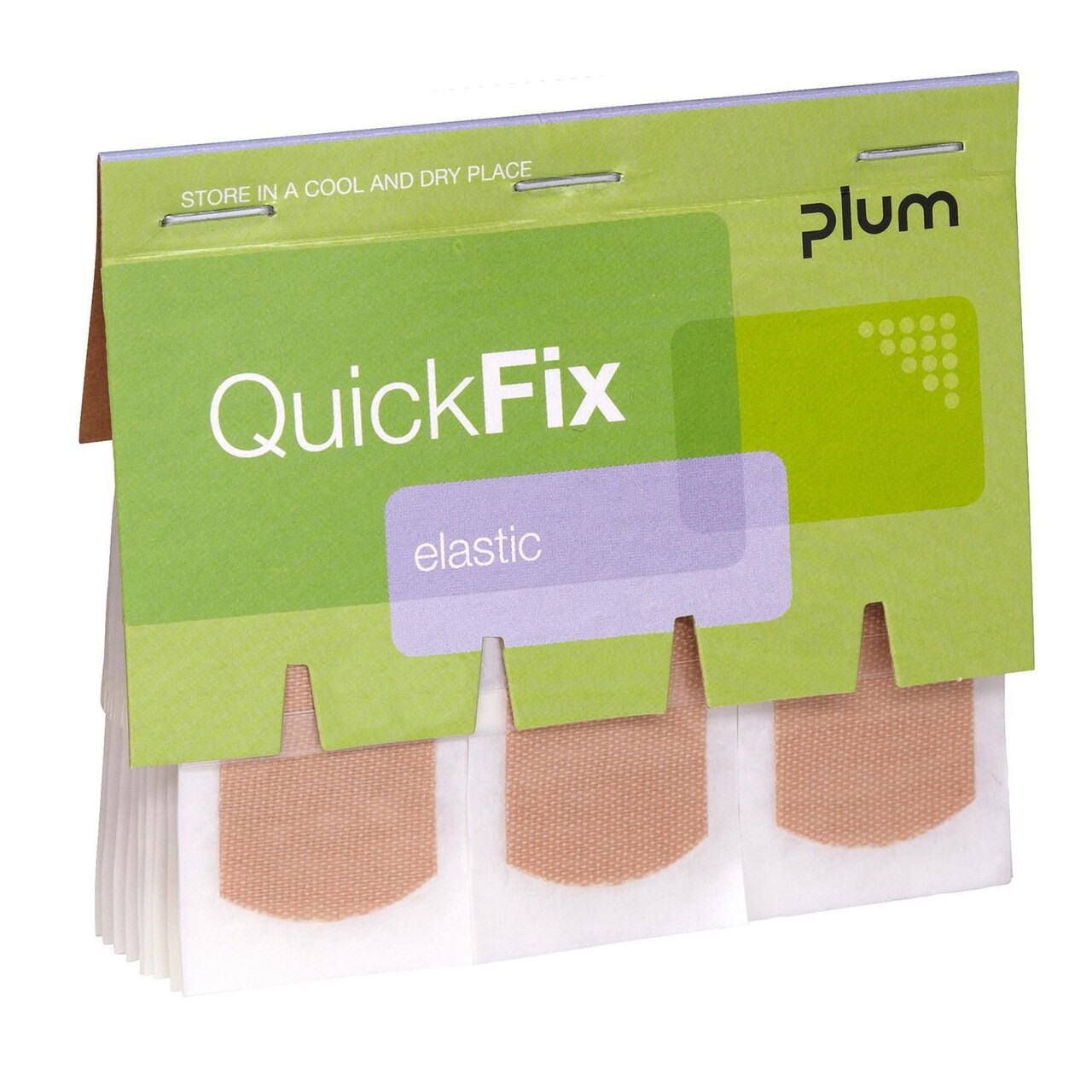 Plaster Elastik QuickFix 75x25mm refill til væghængt dispenser - 6 pk x 45 stk/bk