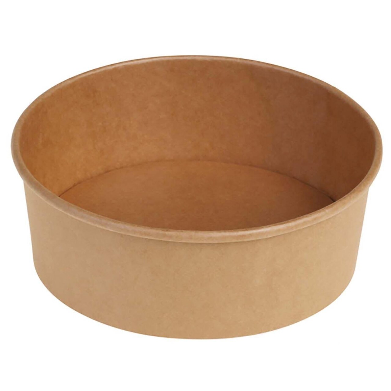 Salatskål Eco-Line Naturesse Rund 1200ml Ø185xH66mm Pap/PLA Brun - 6 pk x 50 stk/krt