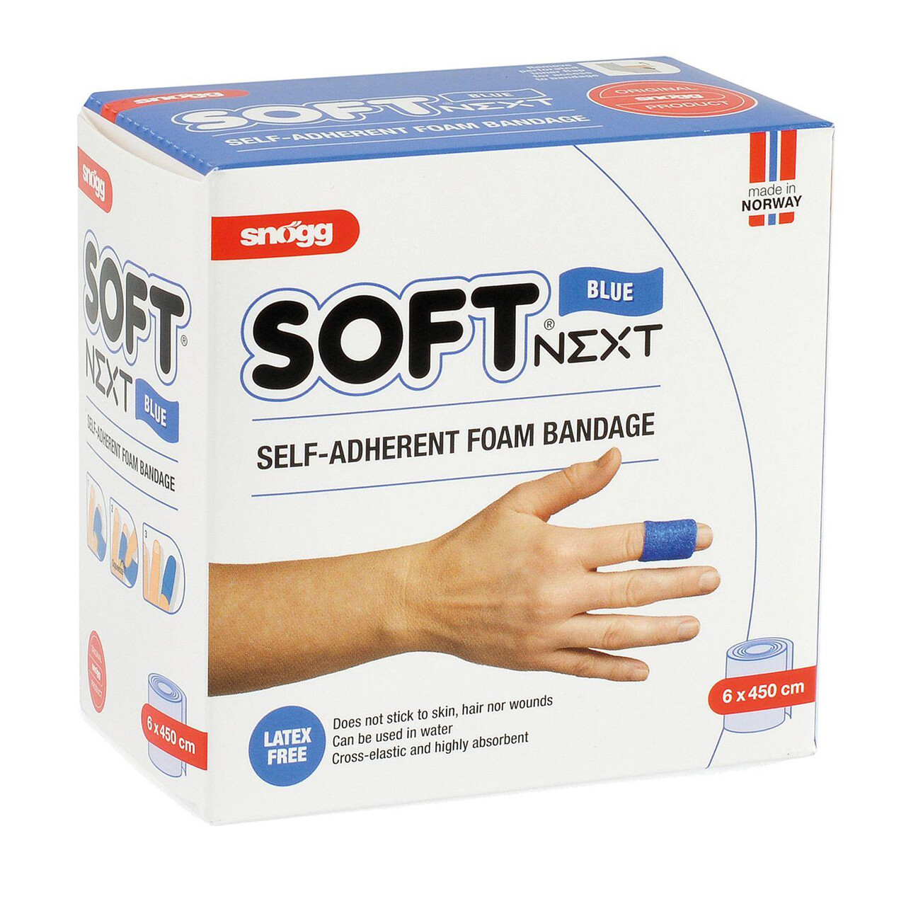 Plaster Soft Next Snøgg 6 cm x4.5 m Latexfri Blå til 144793 - 1 rl/bk