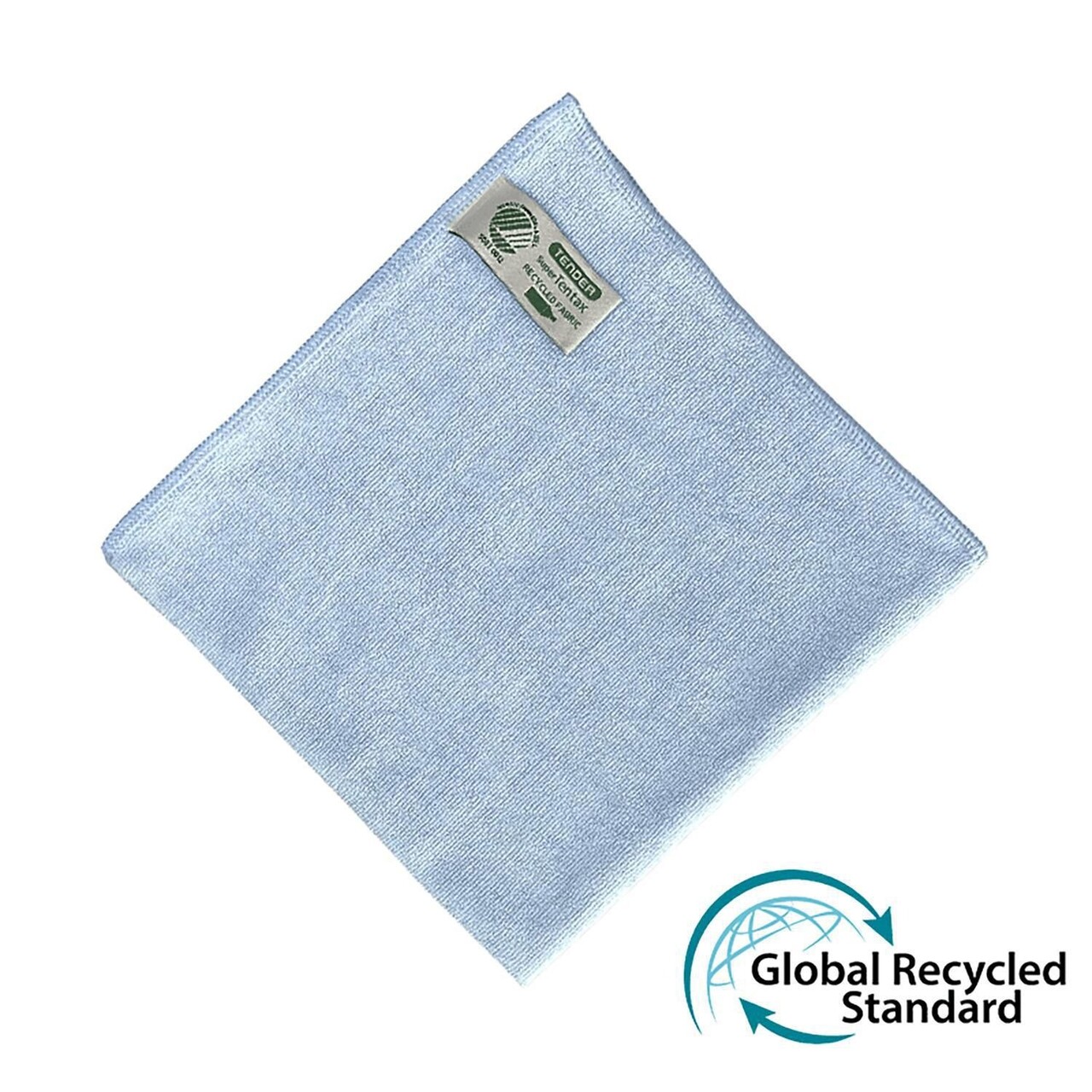 Microfiberklud Super Tentax 40x40cm Svanemærket Blå 70% genanvendt - 10 stk/pk