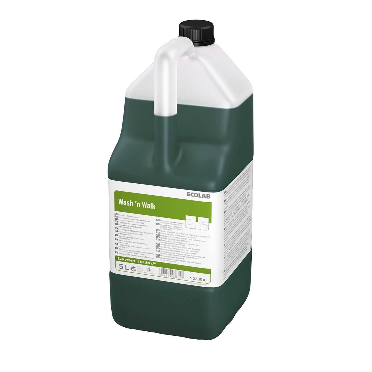 Universalrengøring Gulv Wash'n Walk m/Enzym Neutral pH t Porøse gulve 5 ltr Grøn - 5 Ltr/dnk