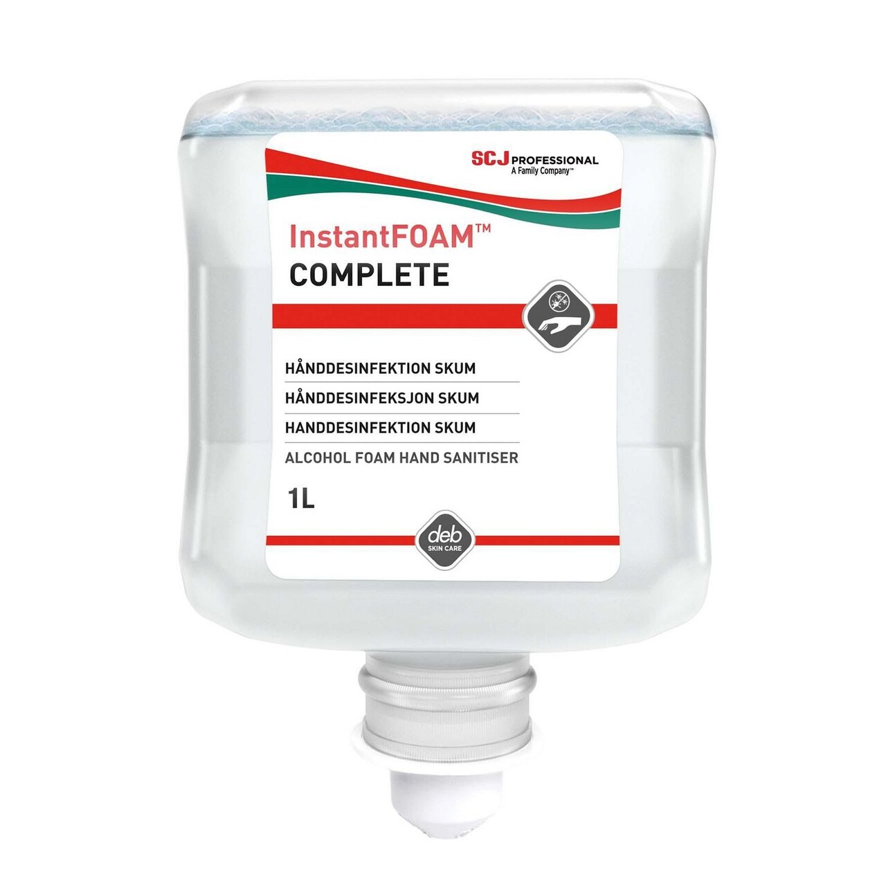 Hånddesinfektion Skum Deb InstantFOAM Complete 80% Ethanol til Dispenser 1 ltr - 6 stk x 1 ltr/krt