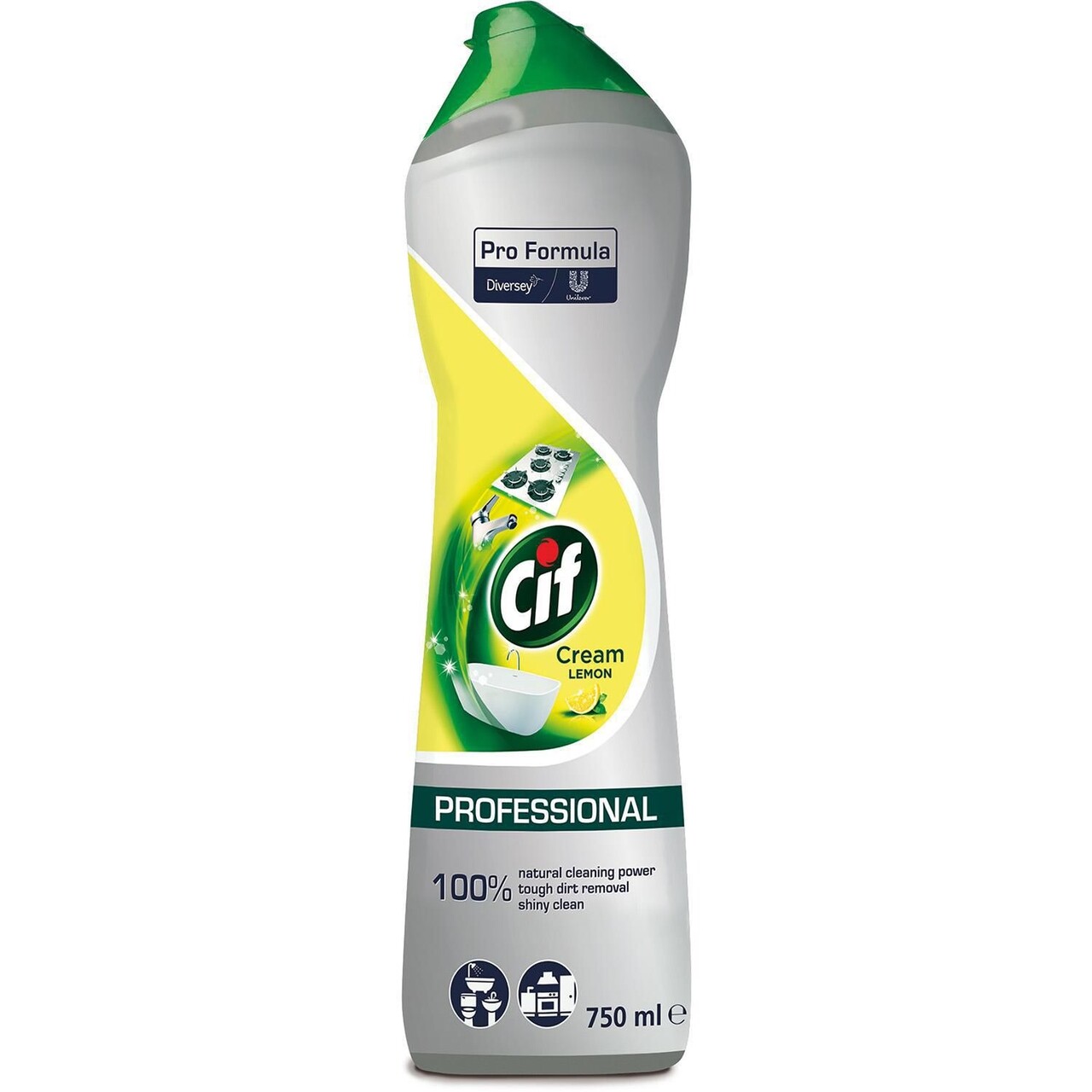 Skurecreme Cif Pro Formula Cream Lemon 750ml med Parfume - 8 fl x 750 ml/krt