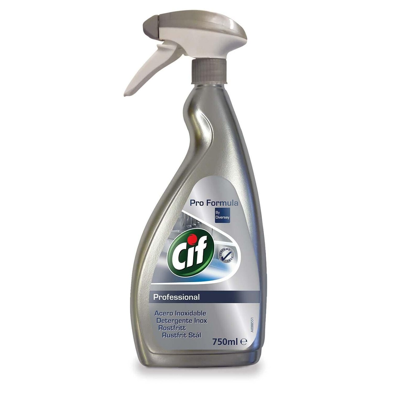 Stålpleje Pro Formula Cif Professional 750ml med Spray til rustfrit stål og glas - 750 Ml/fl