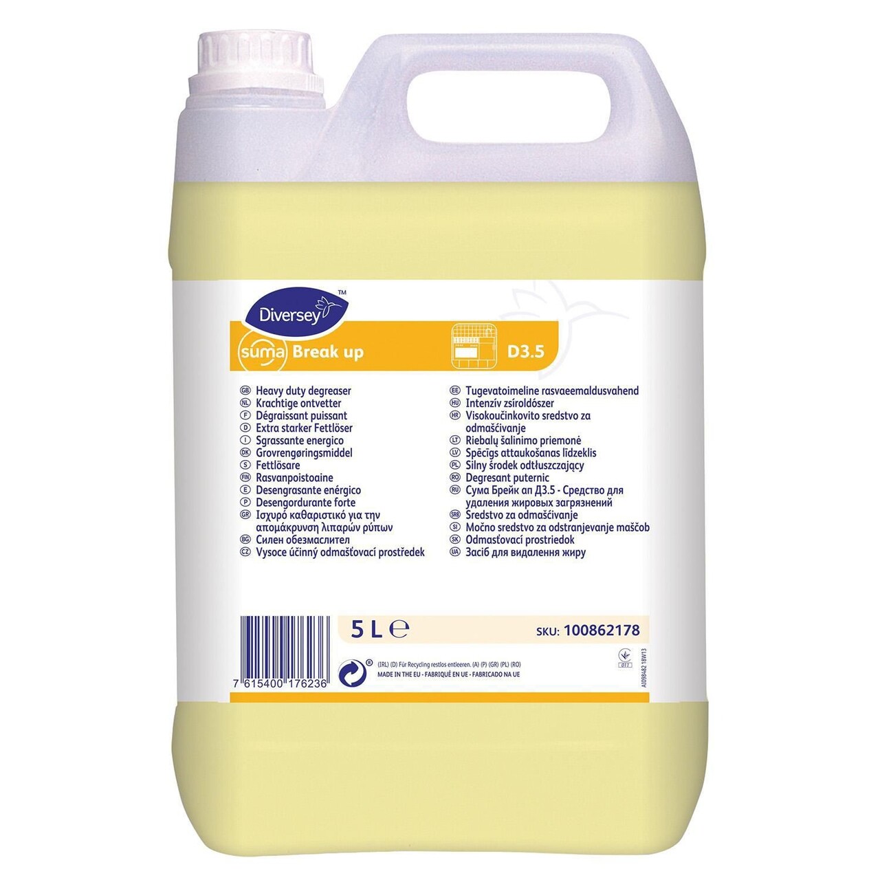 Grundrengøring Gulv/Inv Suma Break Up D3.5 5ltr u Parfume Alusikkert - 2 dnk x 5 ltr/krt