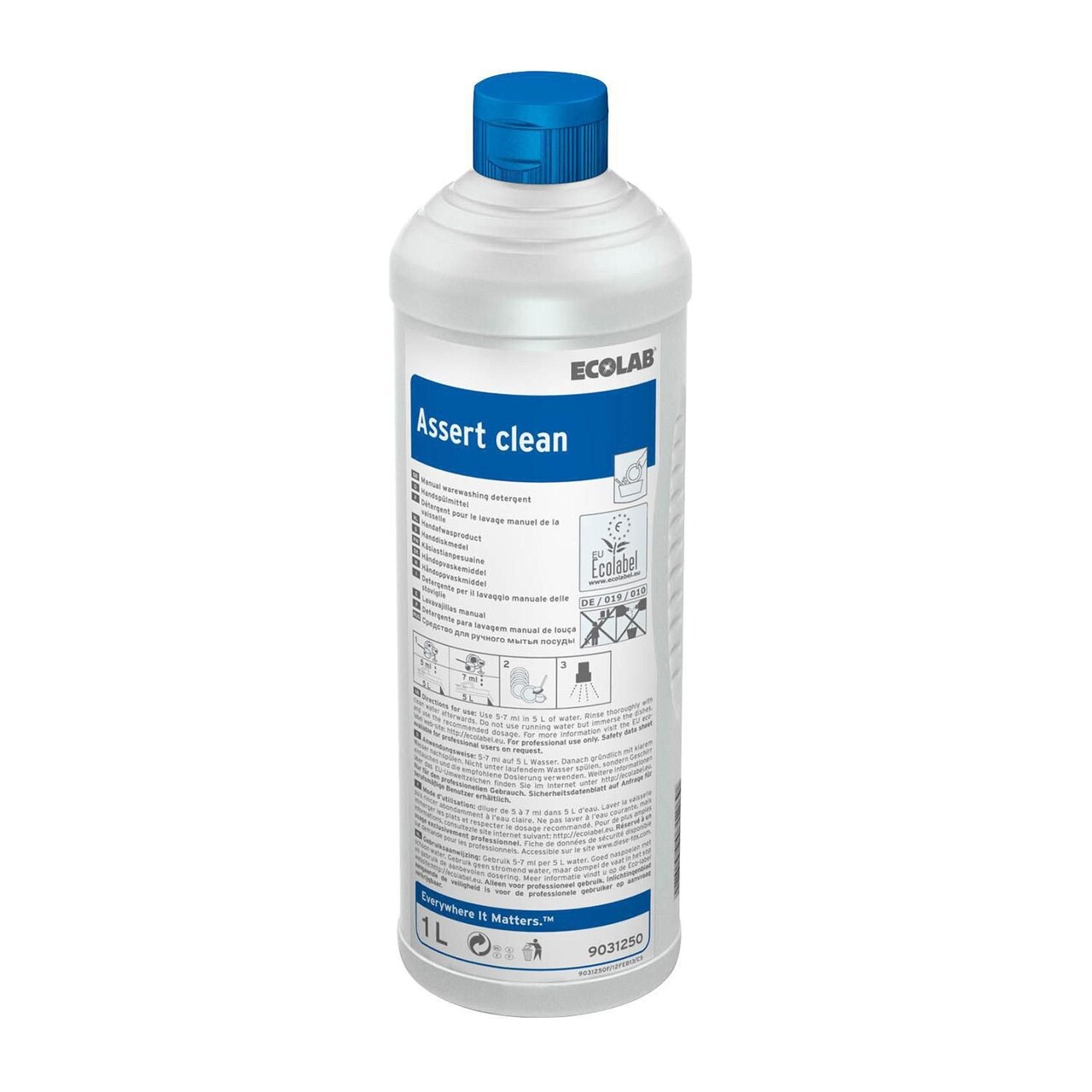 Håndopvask Assert Clean Ecolabel uden Farve/Parfume 1 ltr - 6 fl x 1 ltr/krt