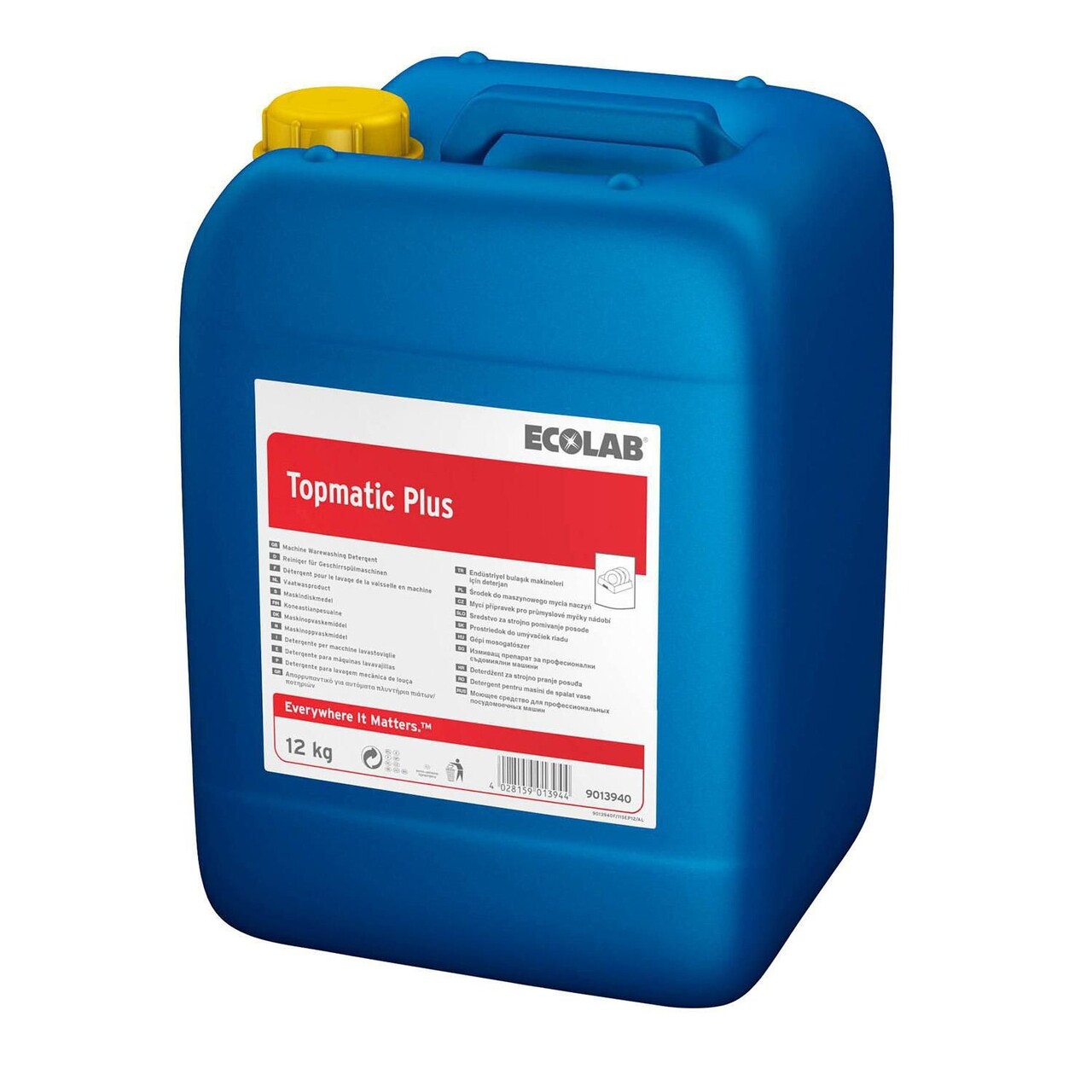 Maskinopvask Anlæg Flydende Topmatic Plus 12kg med Klor uden Fosfat Blødt - 12 Kg/dnk