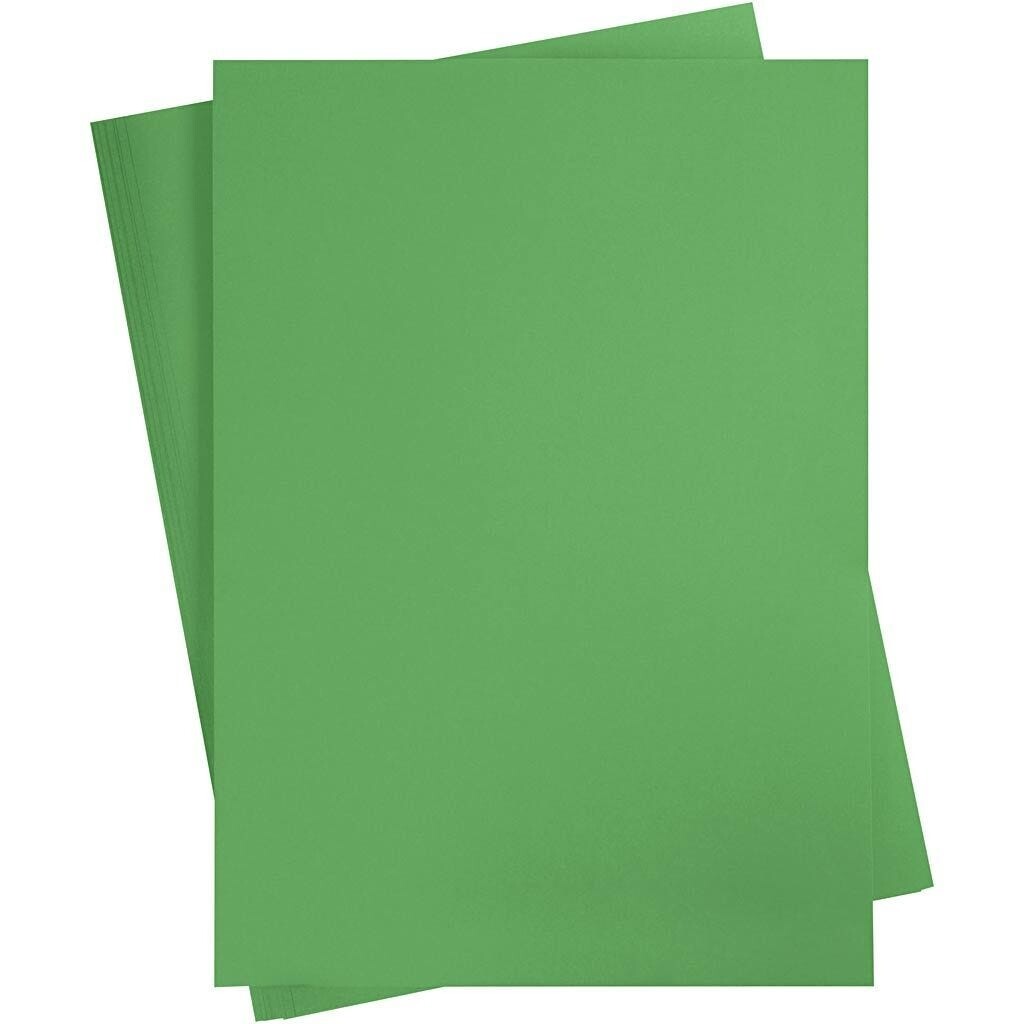 Karton, A2 420x600 mm, 180 g, græsgrøn, 10ark