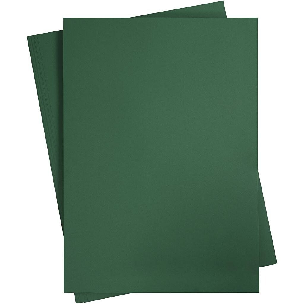 Karton - A2 420 x 600 mm - 180 g - Grangrøn - 10 ark