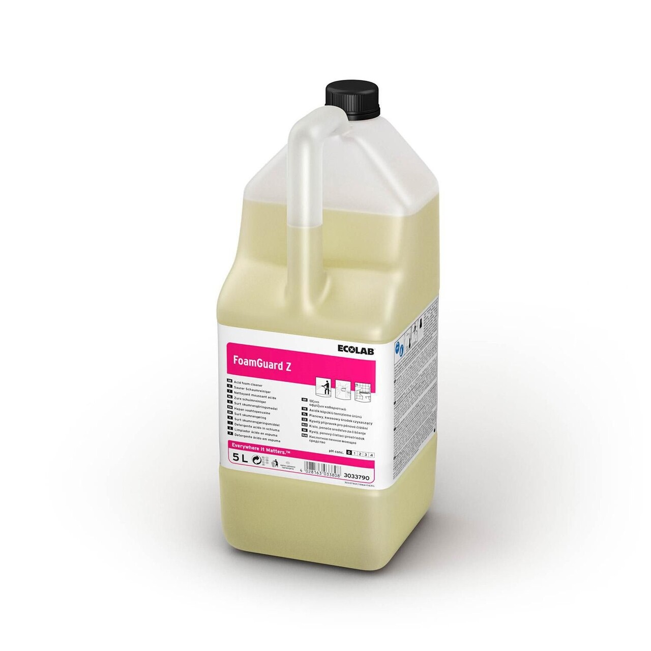 Kalkfjerner Skumrengøring Surt FoamGuard Z uden Farve/Parfume 5 ltr - 2 dnk x 5 ltr/krt