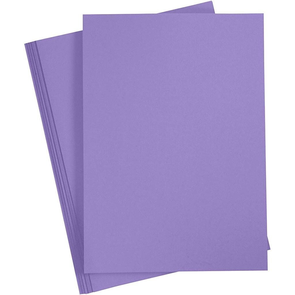 Karton - A5 180g lilla - 100 ark