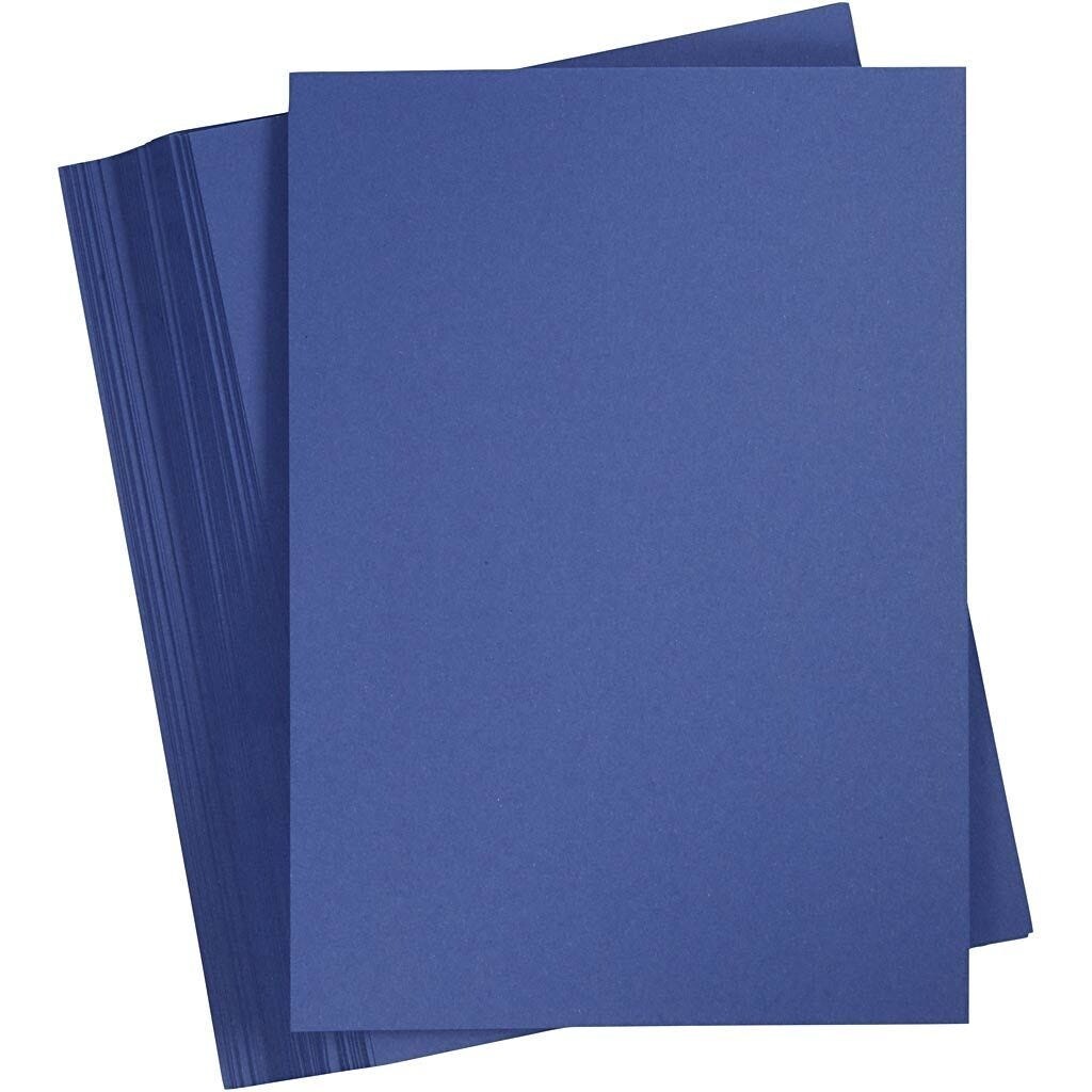 Karton – A4 – 210×297 mm – 180 g – midnatsblå – 100 ark