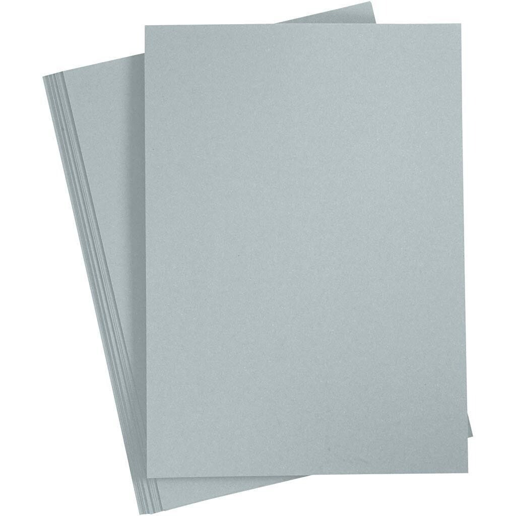 Karton, A4 210x297 mm, 220 g, grå, 10stk.