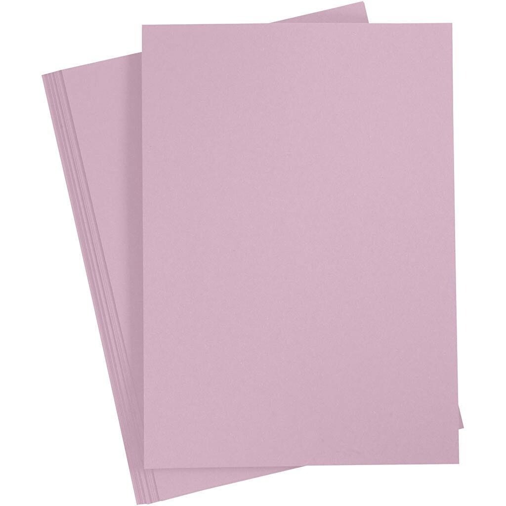 Karton, A4 210x297 mm, 220 g, lys lilla, 10stk.