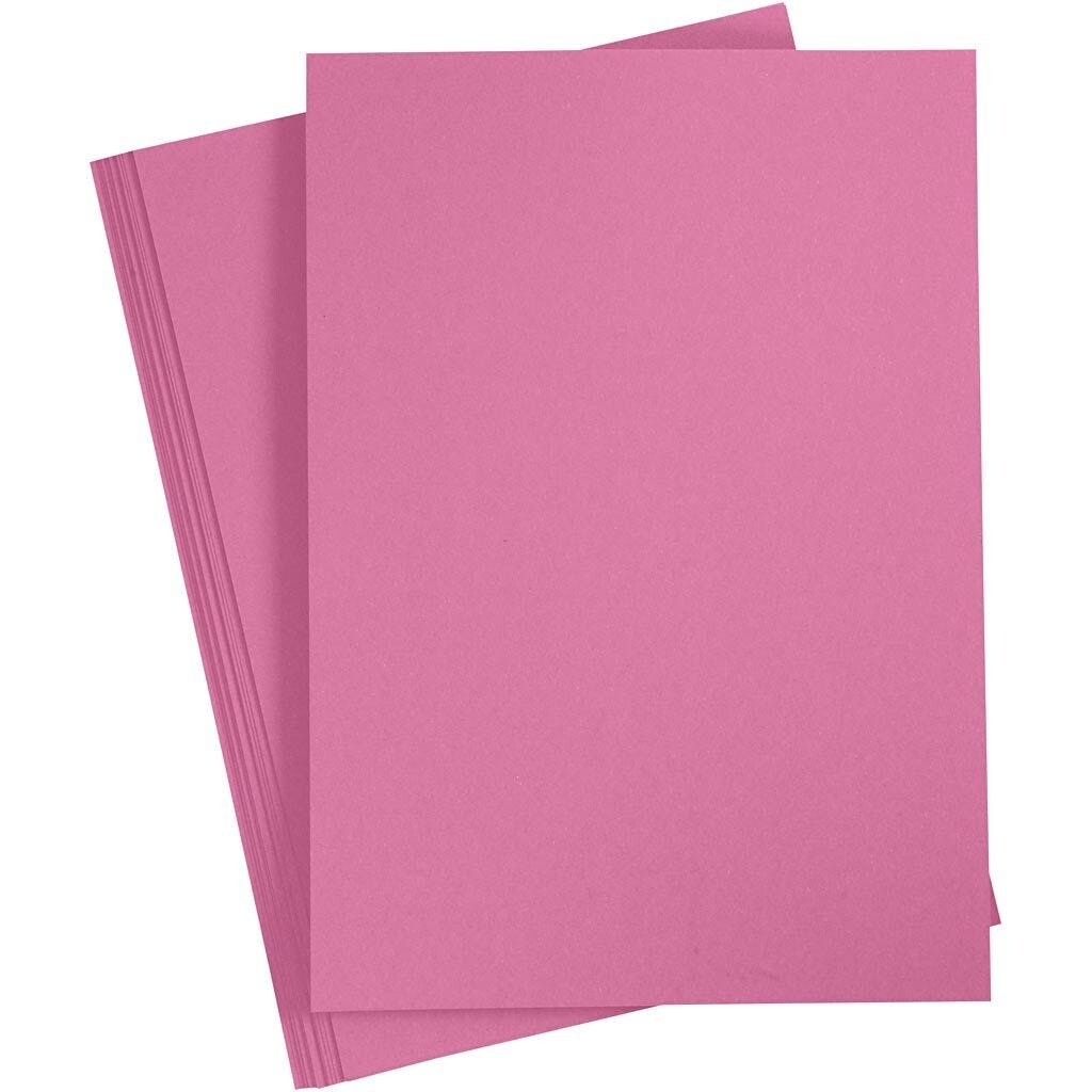 Karton, A4 210x297 mm, 220 g, pink, 10stk.