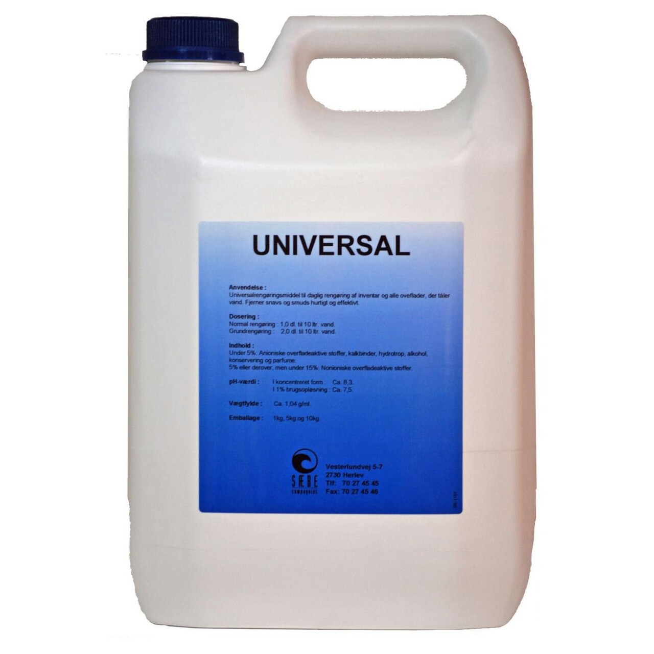 Universalrengøring SC Universalrens 5ltr med Parfume/Alkohol uden Farve - 3 dnk x 5 ltr/krt