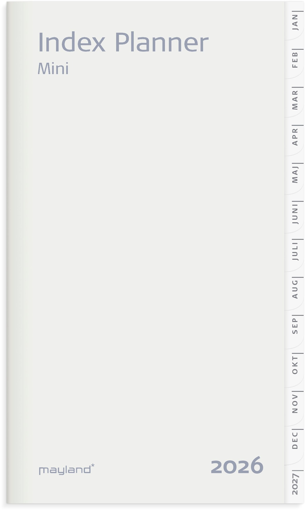Index Planner mini månedskalender - Refill - 13,2 x 7,7 x 0,5 cm - 2026 - 26071500