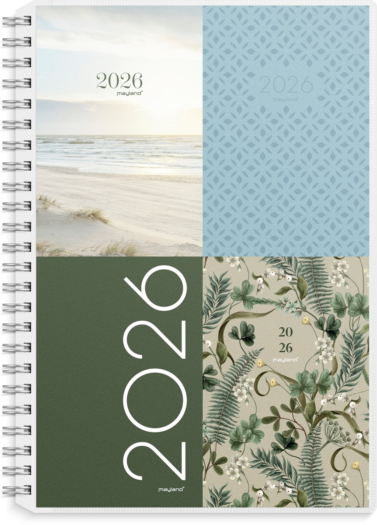 Ugekalender m/4 illustrationer - Spiral - A5 - 2026 - 26200400