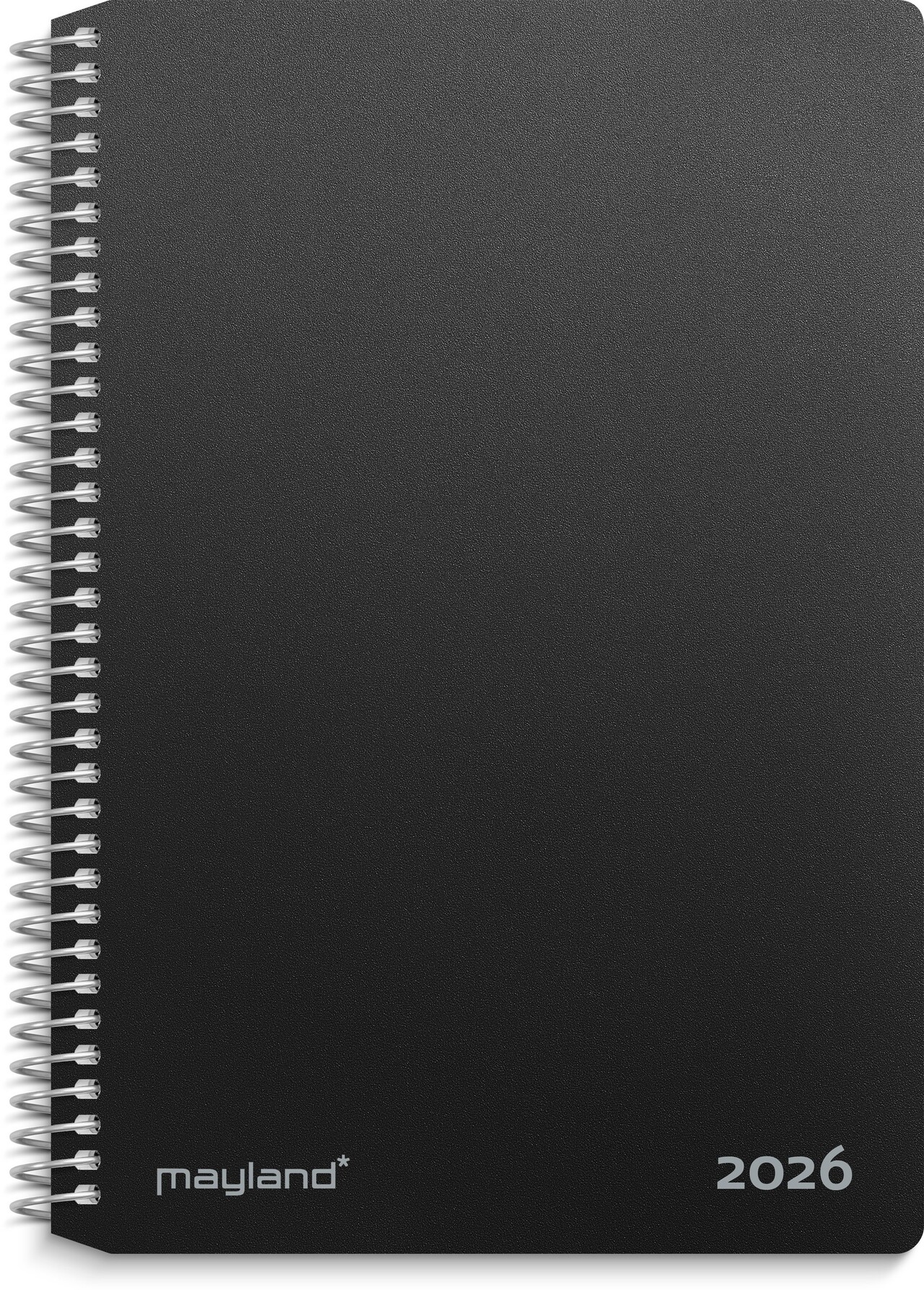 Dagskalender - Spiral - Sort - PP-plast - 17,8 x 13,2 x 1,6 cm - 2026 - 26205000