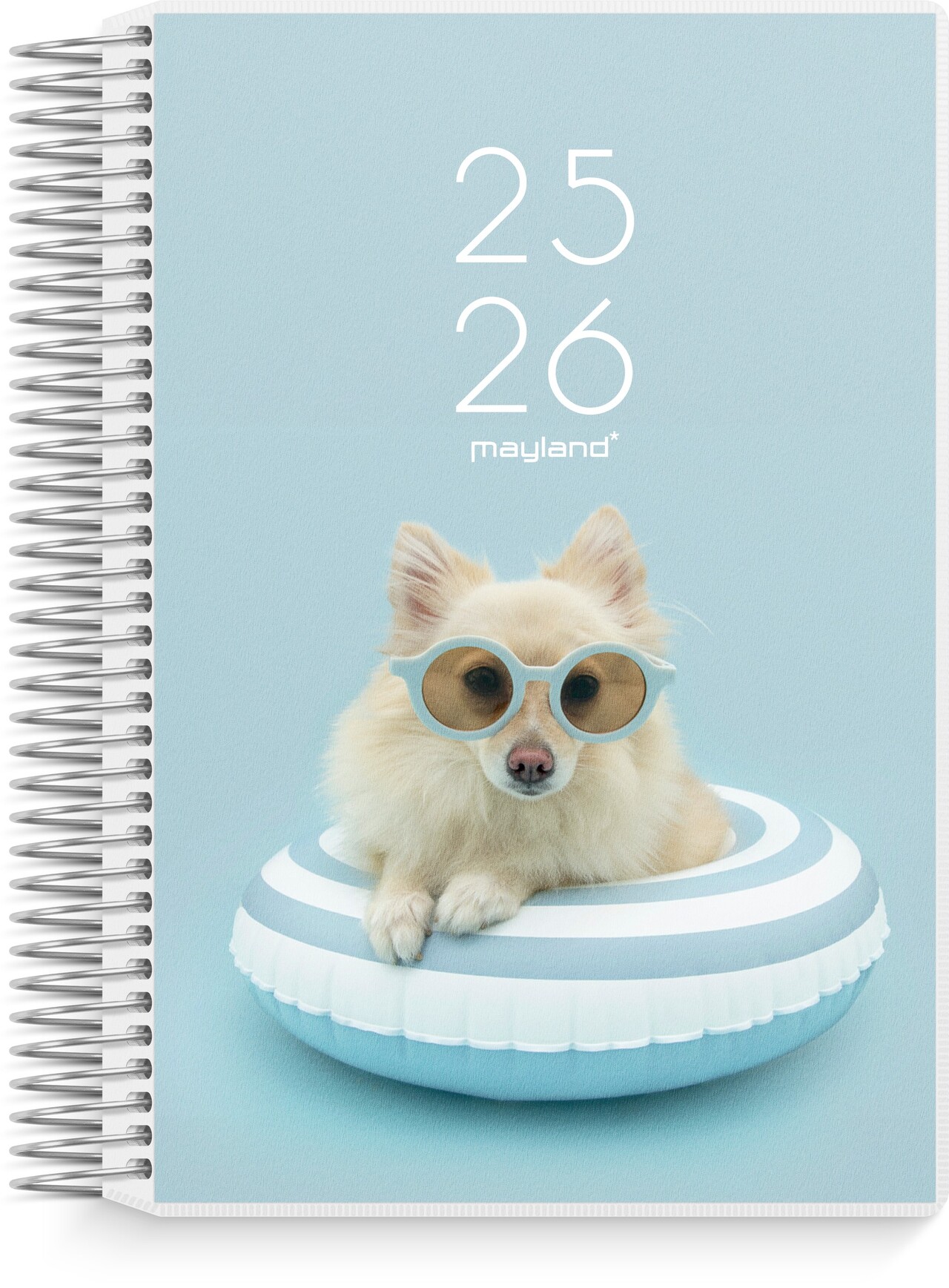 Dagkalender 2025/2026, Mayland, 179 x 147 x 26 mm, 2i1 m/klap, blå, 26804100