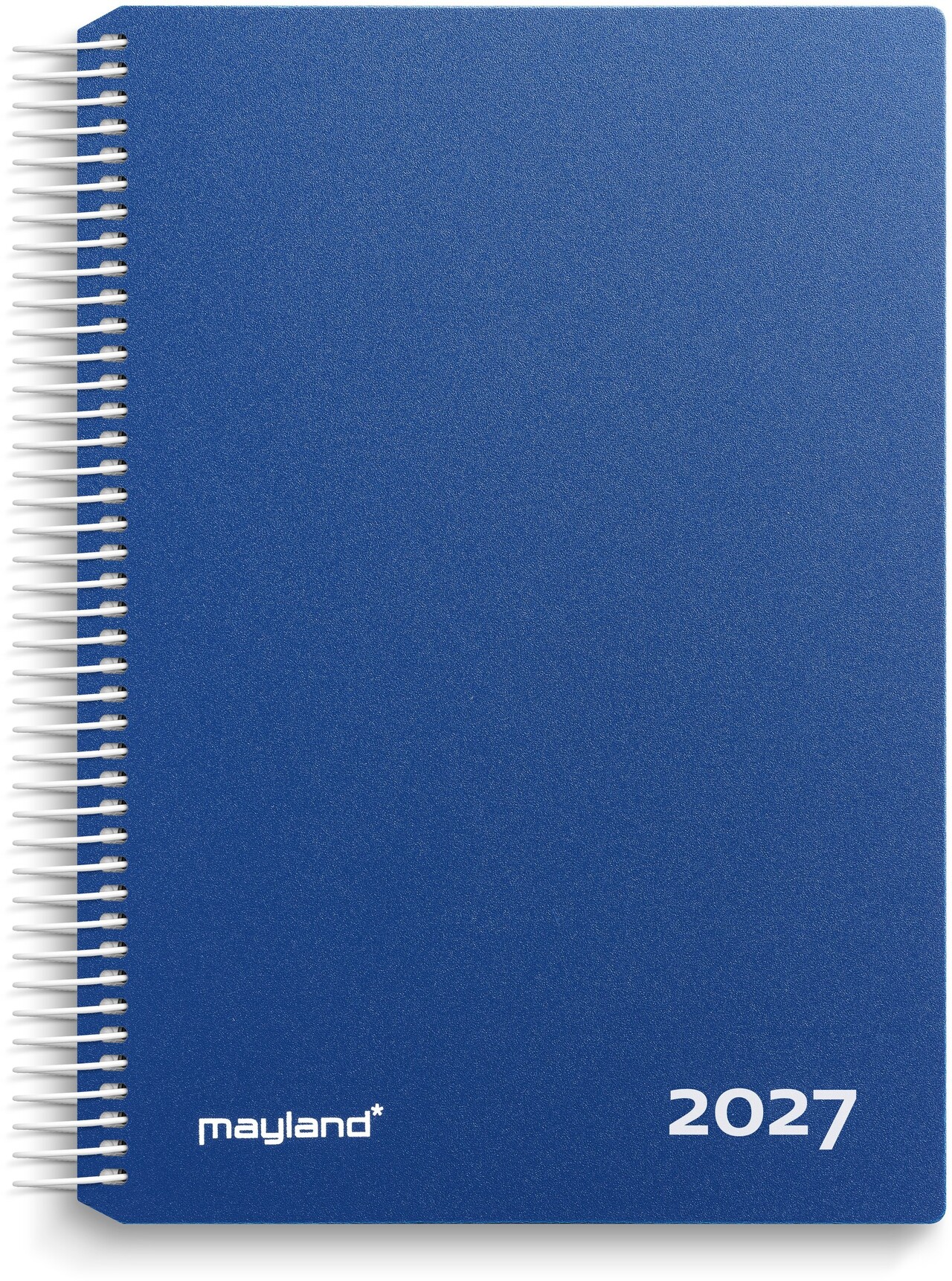 Dagskalender - Timekalender - Spiral - Blå - PP-plast - 24,2 x 19 x 2,8 cm - 2027 - 27218020