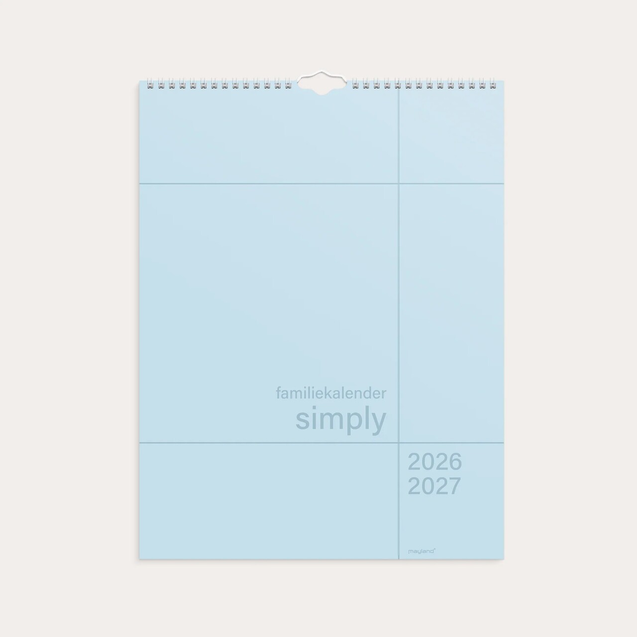 Studie Familiekalender Simply - 394 x 295mm - Væg - 2026/2027 - Mayland - 27808500
