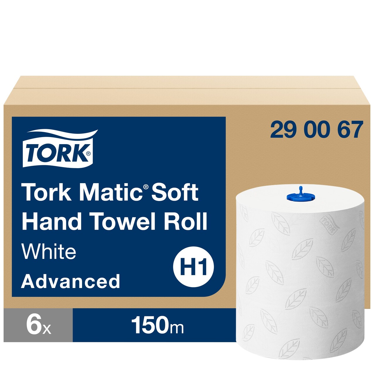 Tork 290067 papirhåndklæde rulle, Advanced H1 Matic - 6 ruller