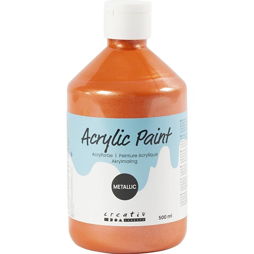 Akrylmaling A-Color, orange, 03 - metallic, 500ml