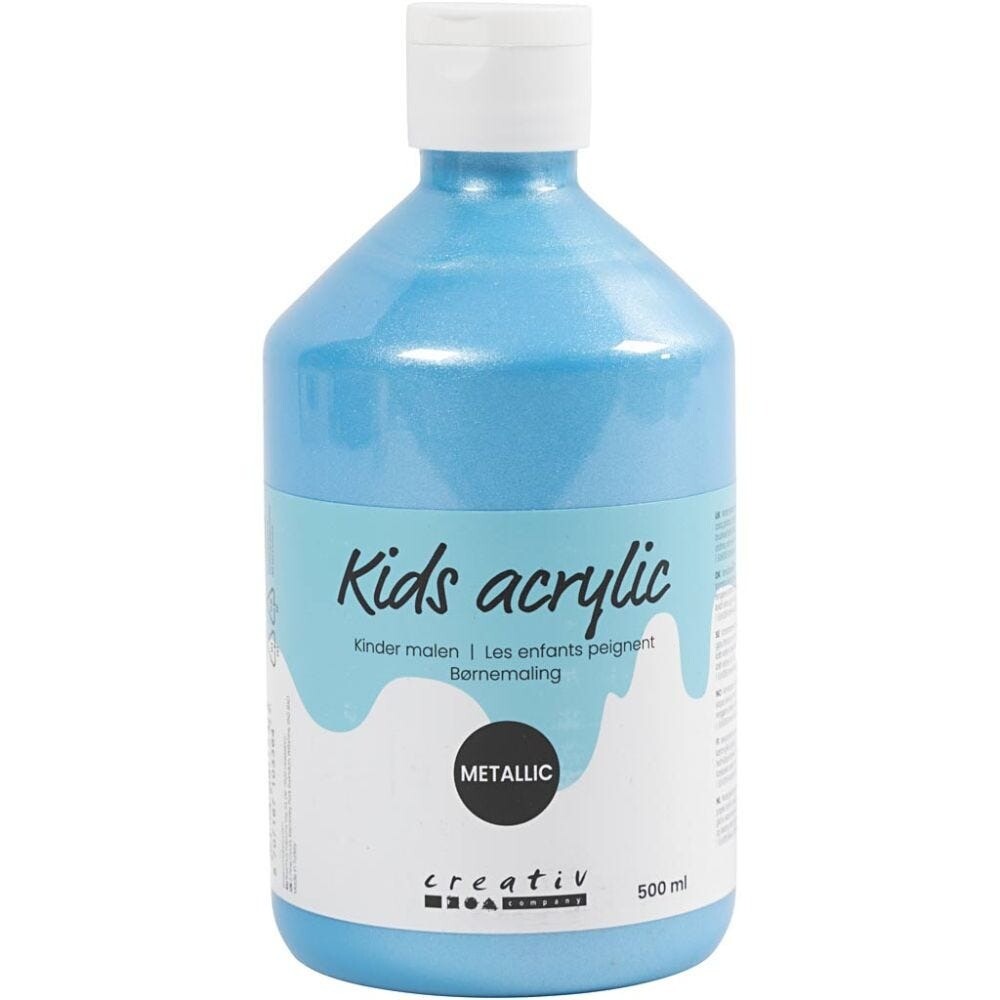 Akrylmaling A-Color, lys blå, 03 - metallic, 500ml
