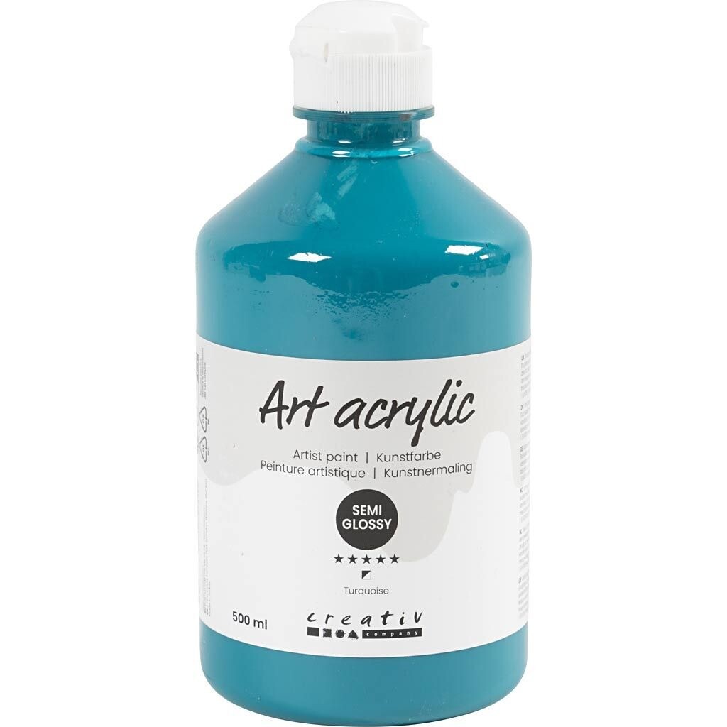 Akrylmaling Pigment Art, halvblank, dækkende, petroleum, 500ml