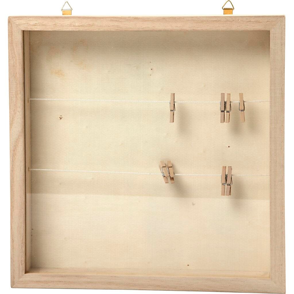 3D ramme størrelse 23 x 23 cm dybde 35 mm | kejsertræ