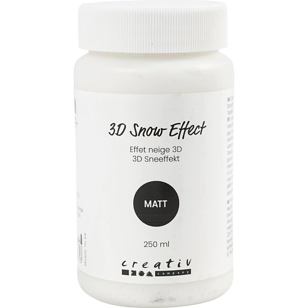 3D Sneeffekt, mat, hvid, 250 ml/ 1 ds.