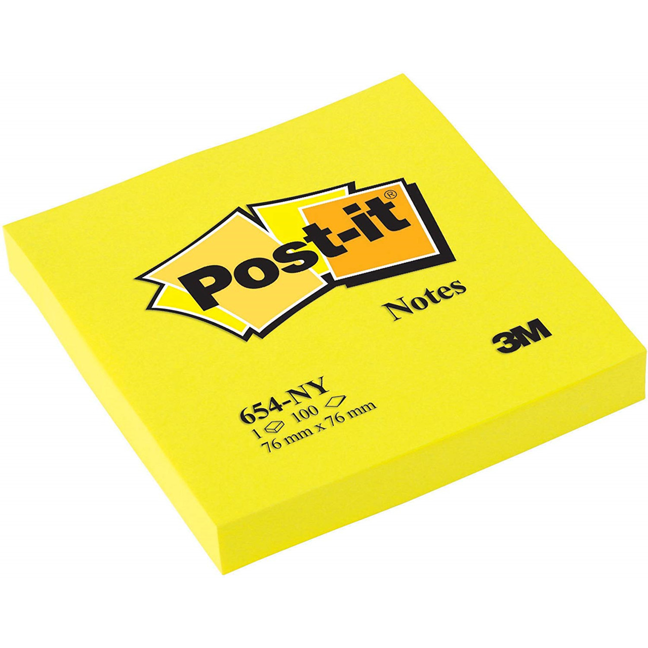 6 stk. Post-it Notes 76x76 neon gul