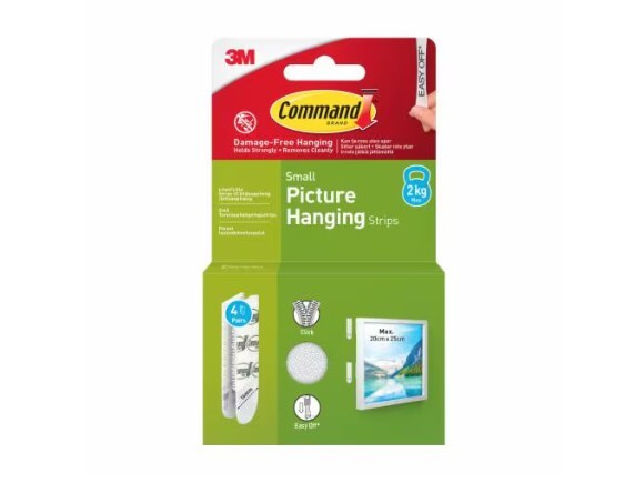 3M Command Strips velcro hvid Small 4 Sets 17202WHI-4