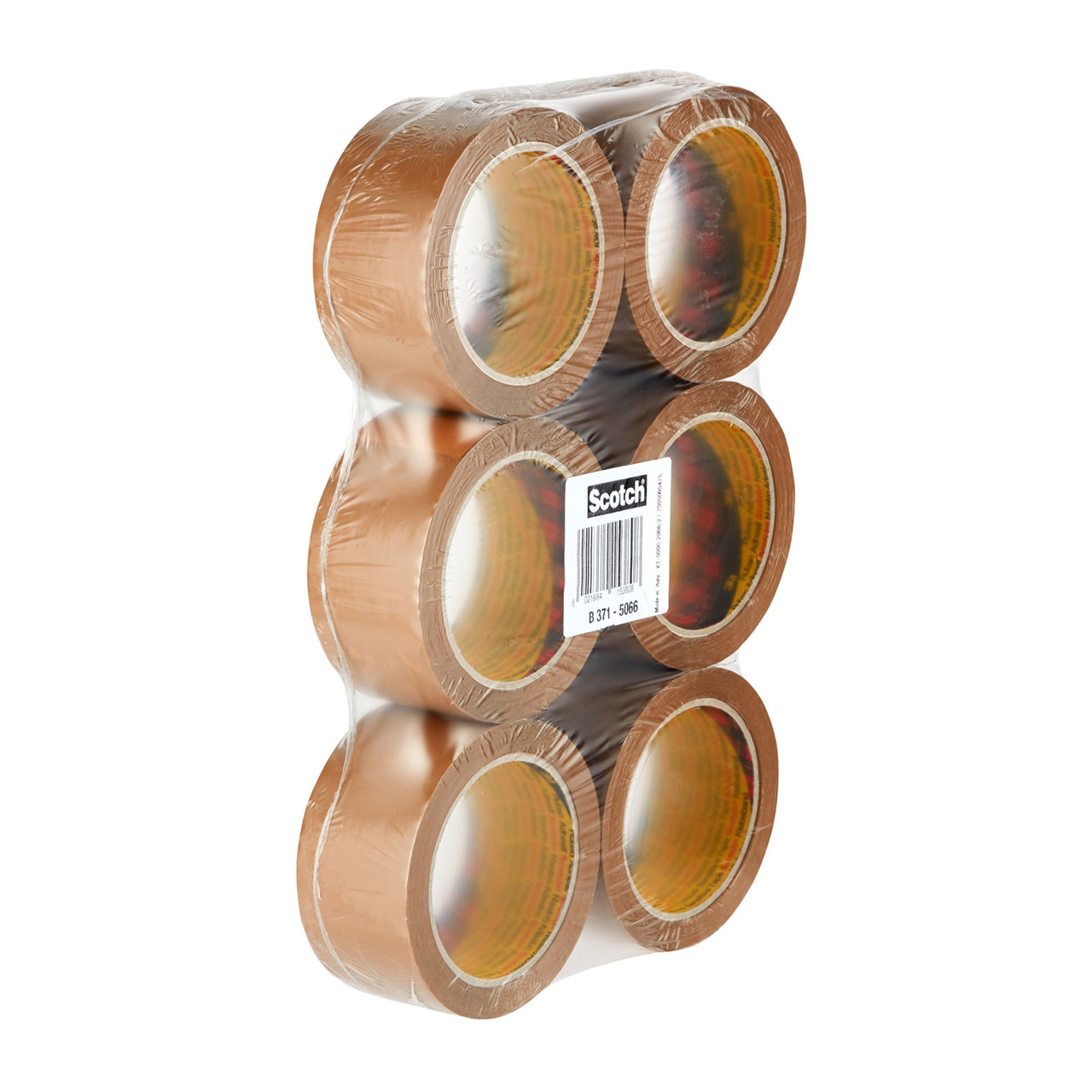 Pakke tape - 3M Tape - 50mmx66m - Brun - 371 - 6 stk