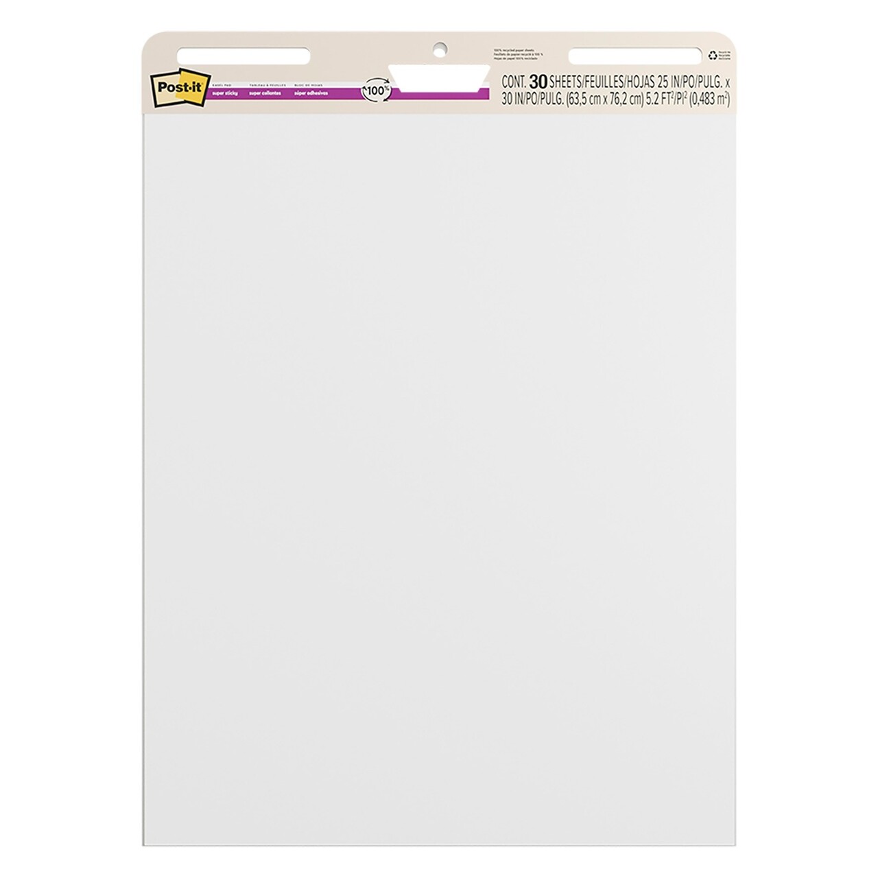 3M flipoverblok SS Recycled 30ark hvid 63,5 x 76,2 cm (2)