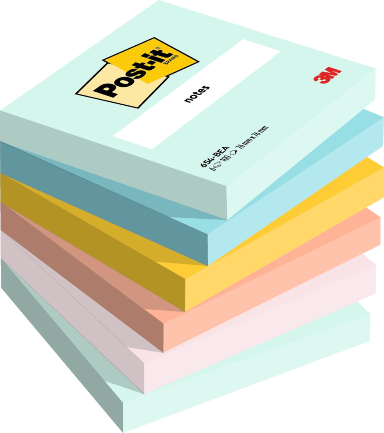 Post it note 3M Beachside 76x76 100sh (6)