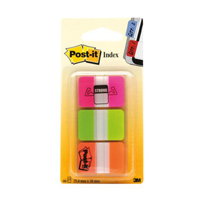 6 stk. Post-it 3M 686PGO Index Strong pink-green-orange
