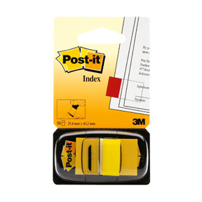 6 stk. Post-it 3M 6805M Index Gul