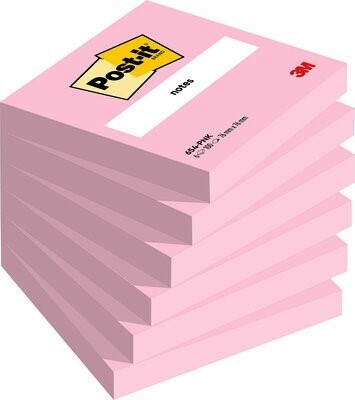 6 stk. Post-it Notes 76x76 pink 3M