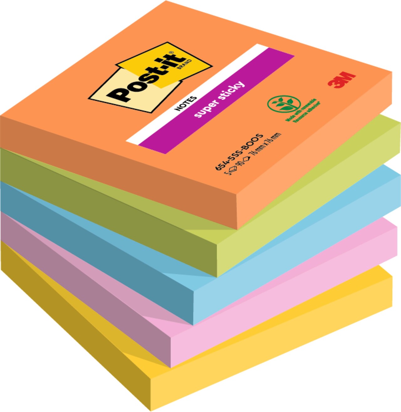 Post it note 3M SS Boost 76x76 90sh (5)