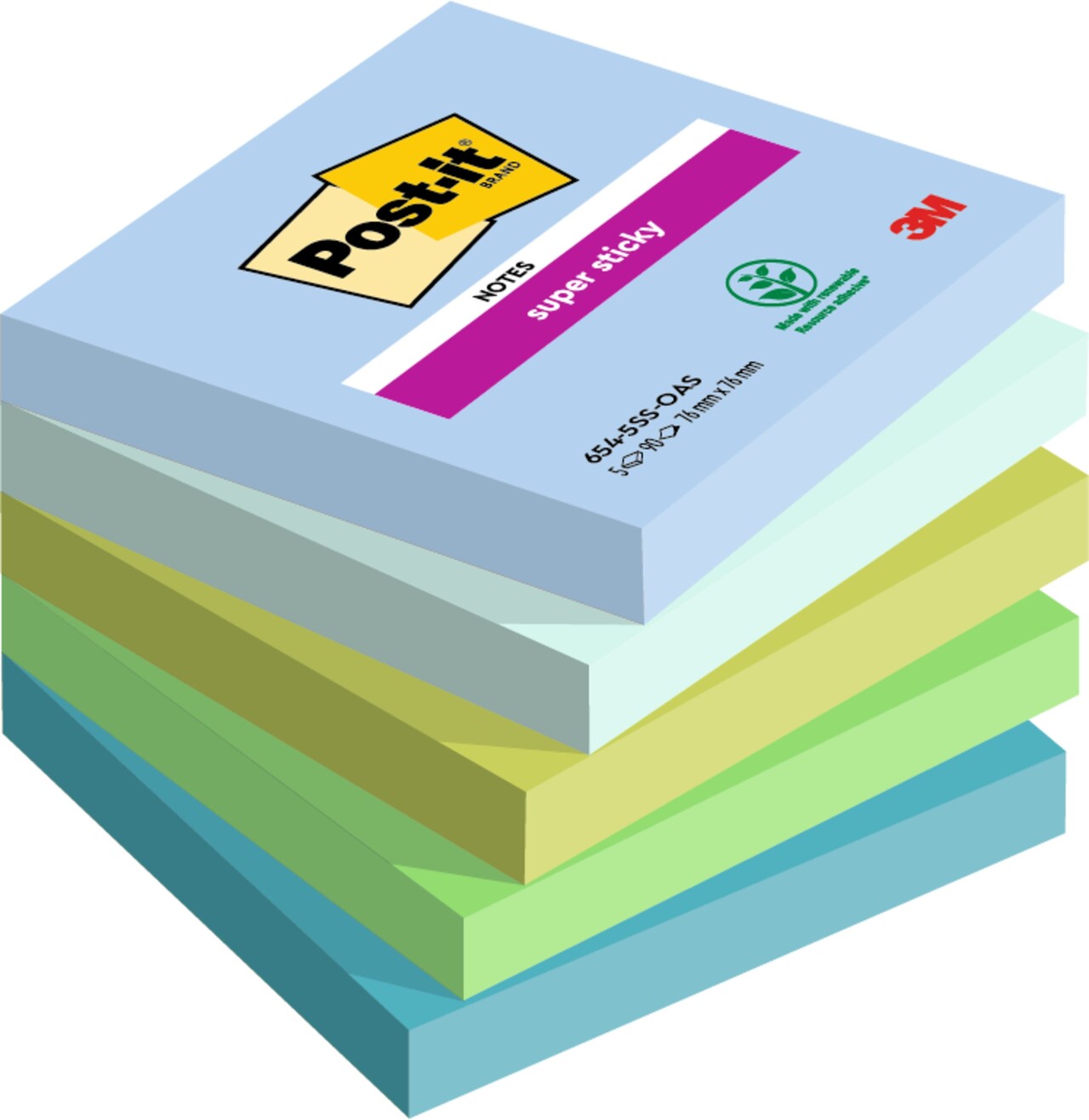 Post it note 3M SS Oasis 76x76 90sh (5)