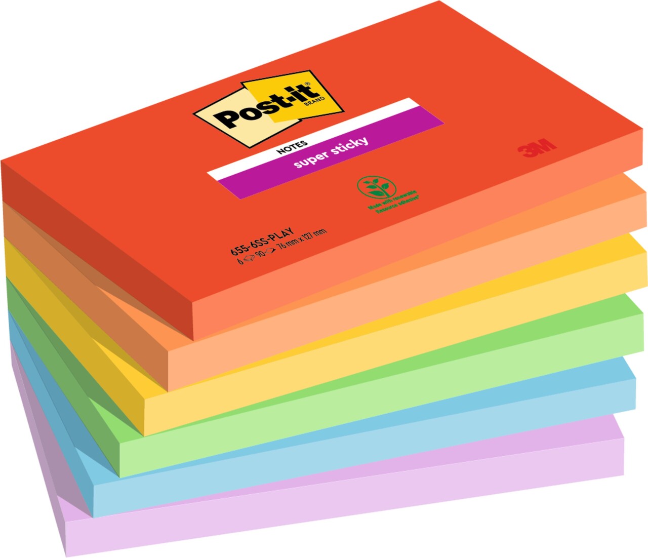 Post it note 3M SS Playful 76x127 90sh (6)