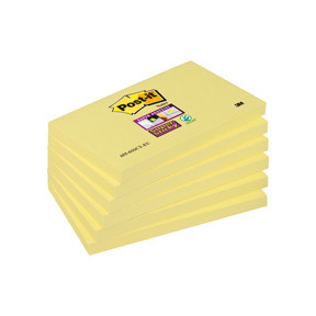 3 stk. Post it notes 3M 6556SSCY SS Notes 76x127 gul (6)