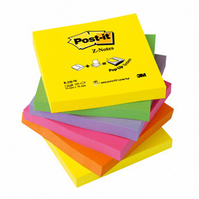 3 stk. 3M Z-Notes 76x76 neon rainbow (6)