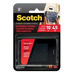 Burrelås - 3M Dual Lock Extreme Fasteners 25x75 mm Sort - 2 sæt