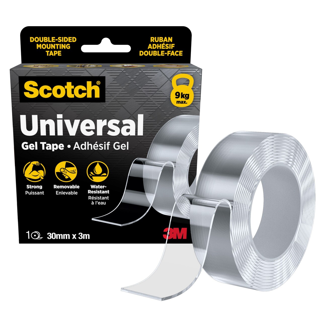3M Scotch gel tape double sided transparent 30mmx3m